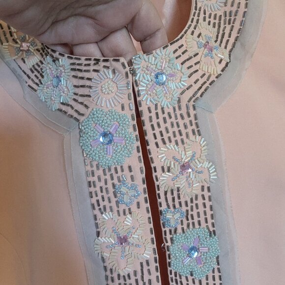 Randolph Duke | SILK BEADED SEQUIN LUXURY BLAZER | NEVER WORN ! | 14 | 90s VTG - Picture 4 of 12